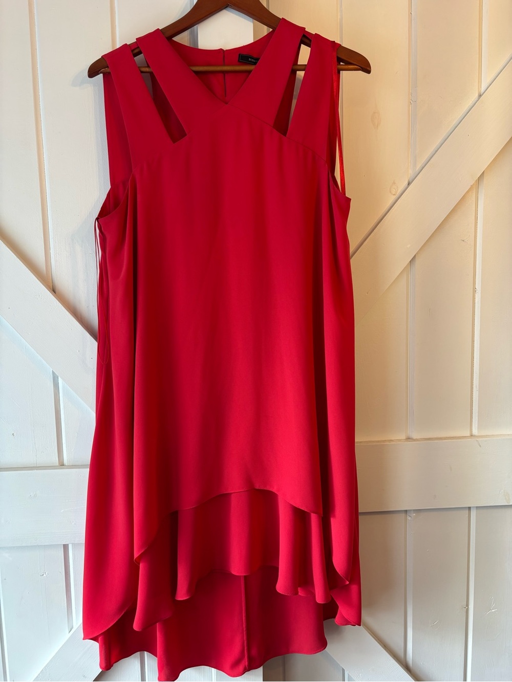Elegant Sleeveless High-Low coral dress